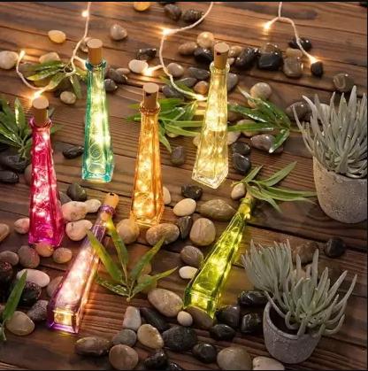 Battery Operated Decorative Cork String Fairy Lights for Decorations